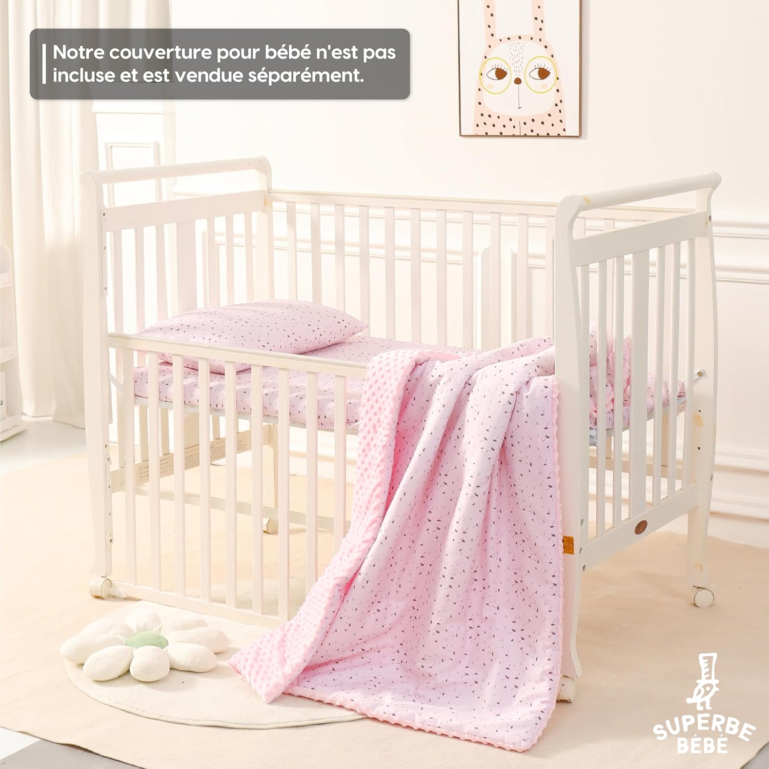 Thumbnail 4 de Oreiller Enfant avec Taie 33x45 cm en Coton OEKO-TEX – SUPERBE BEBE, lavable en machine