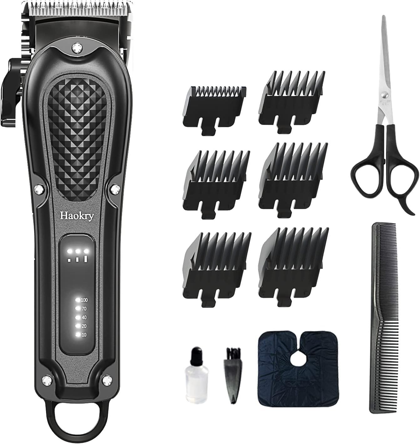 Detalle de Haokry Cordless & Corded Hair Clippers Professional Kit with Adjustable Guards