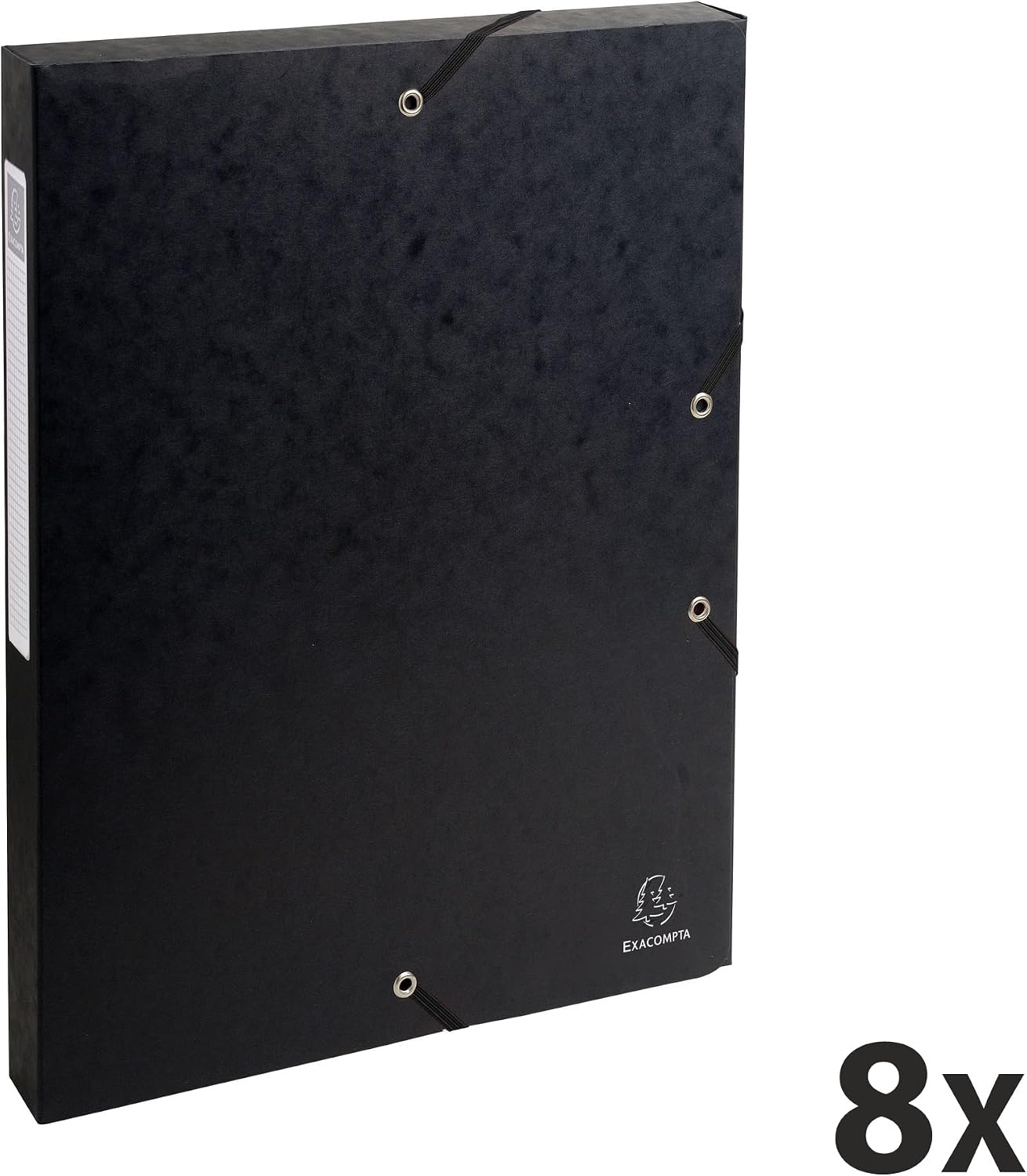 Thumbnail 1 de Exacompta 50301E – 8 boîtes de classement Exabox noir, A4, 25x33 cm