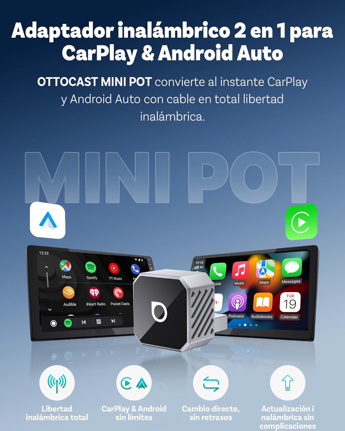 Thumbnail 1 de OTTOCAST Mini Cube 2026 CarPlay Inalámbrico