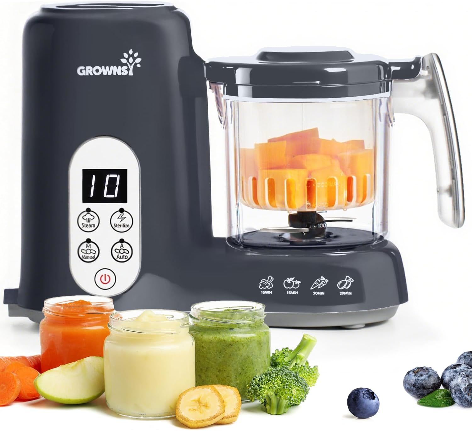 Detalle de Grownsy Baby Food Maker 1-Step Steamer 🍲