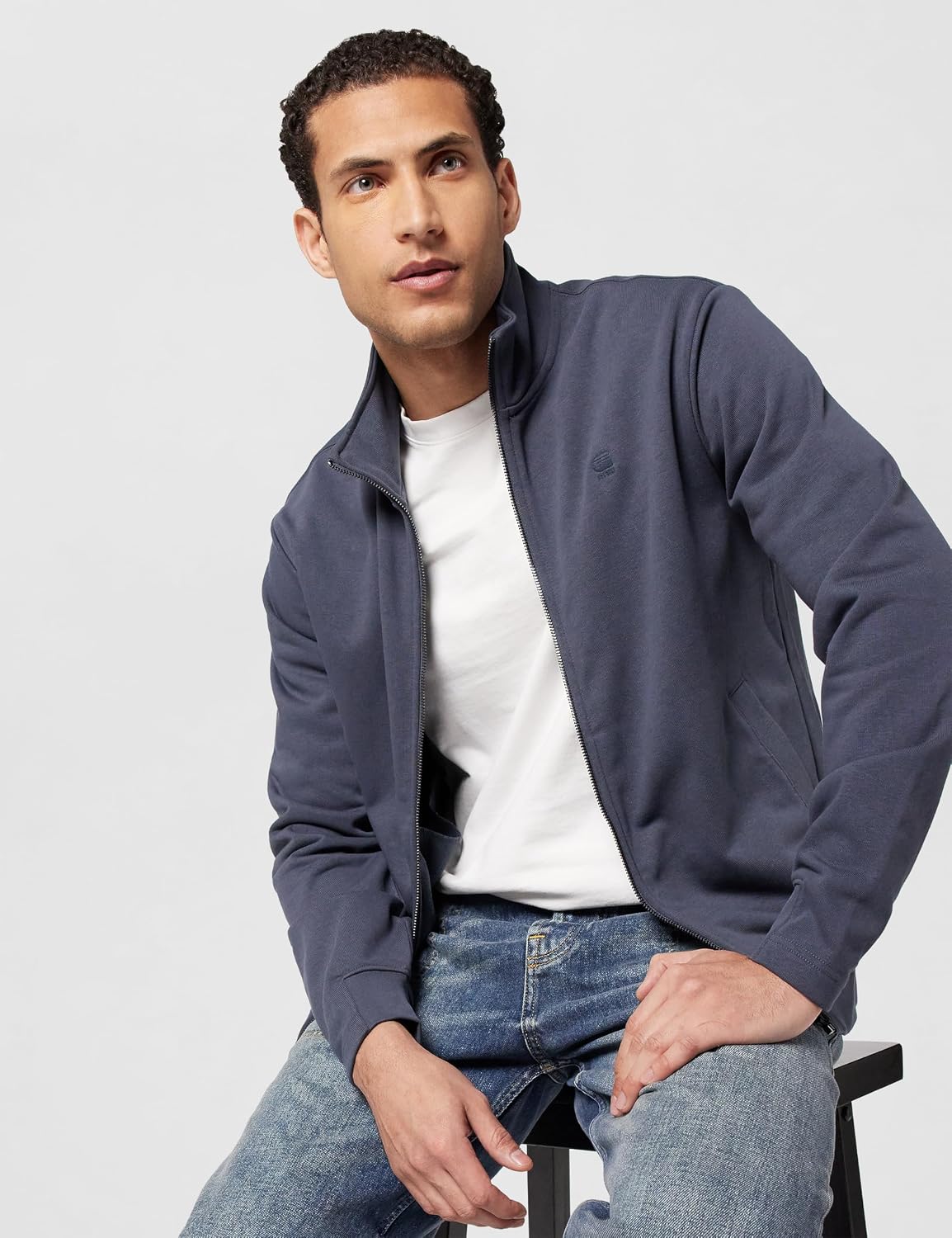Detalle de G-Star Uomini Nifous Zip Thru Sweater: stile urbano e comfort daily