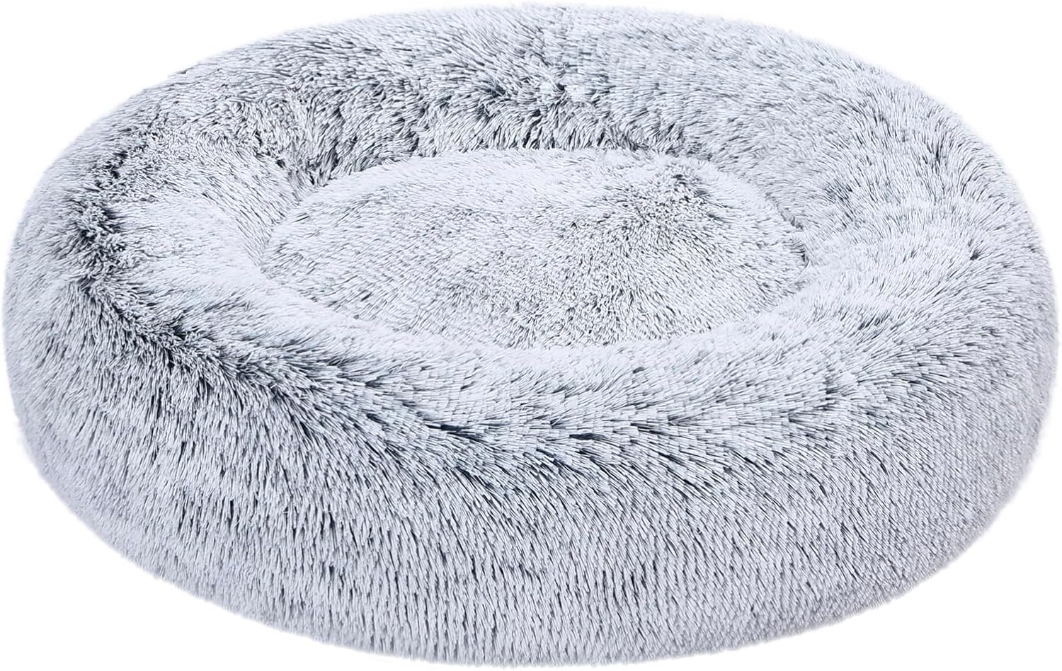 Thumbnail 6 de Amazon Basics Donut-Haustierbett für Hunde (Kunstfell), maschinenwaschbar, 91 cm, grau