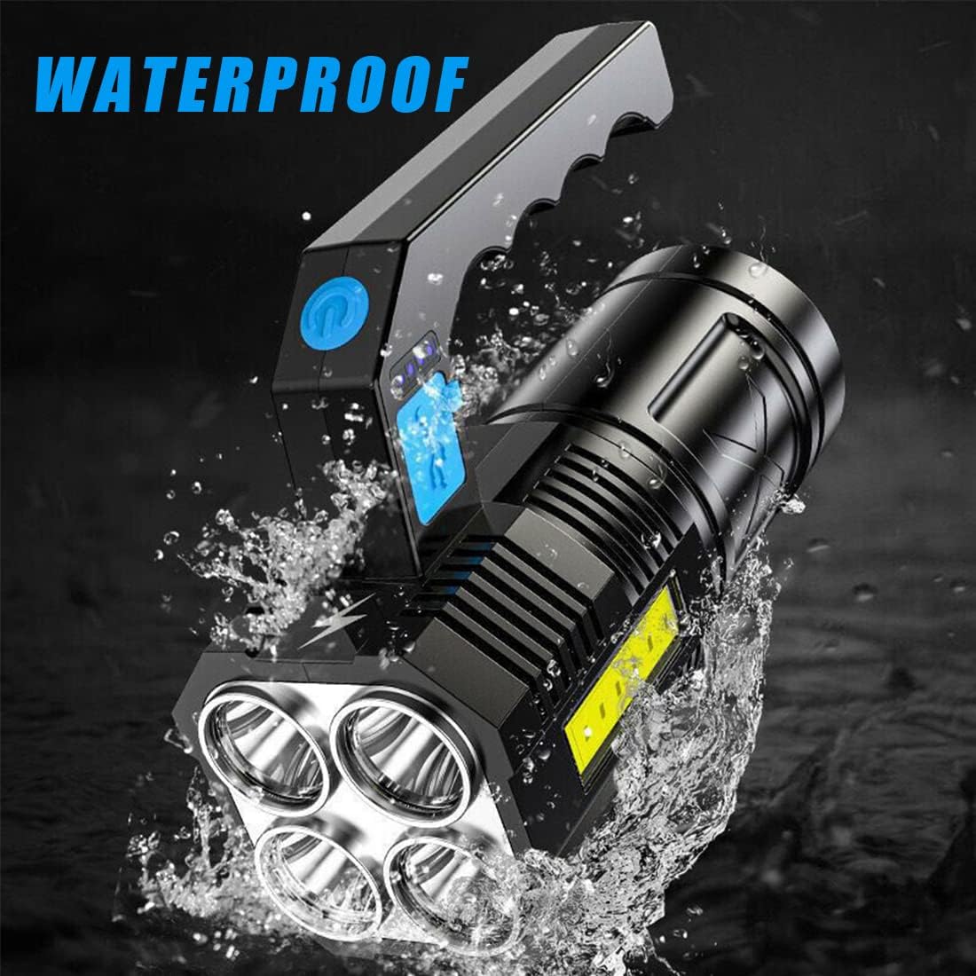 Thumbnail 3 de GUODSKHOO rechargeable LED flashlight torch with COB lantern, waterproof design and 4 modes