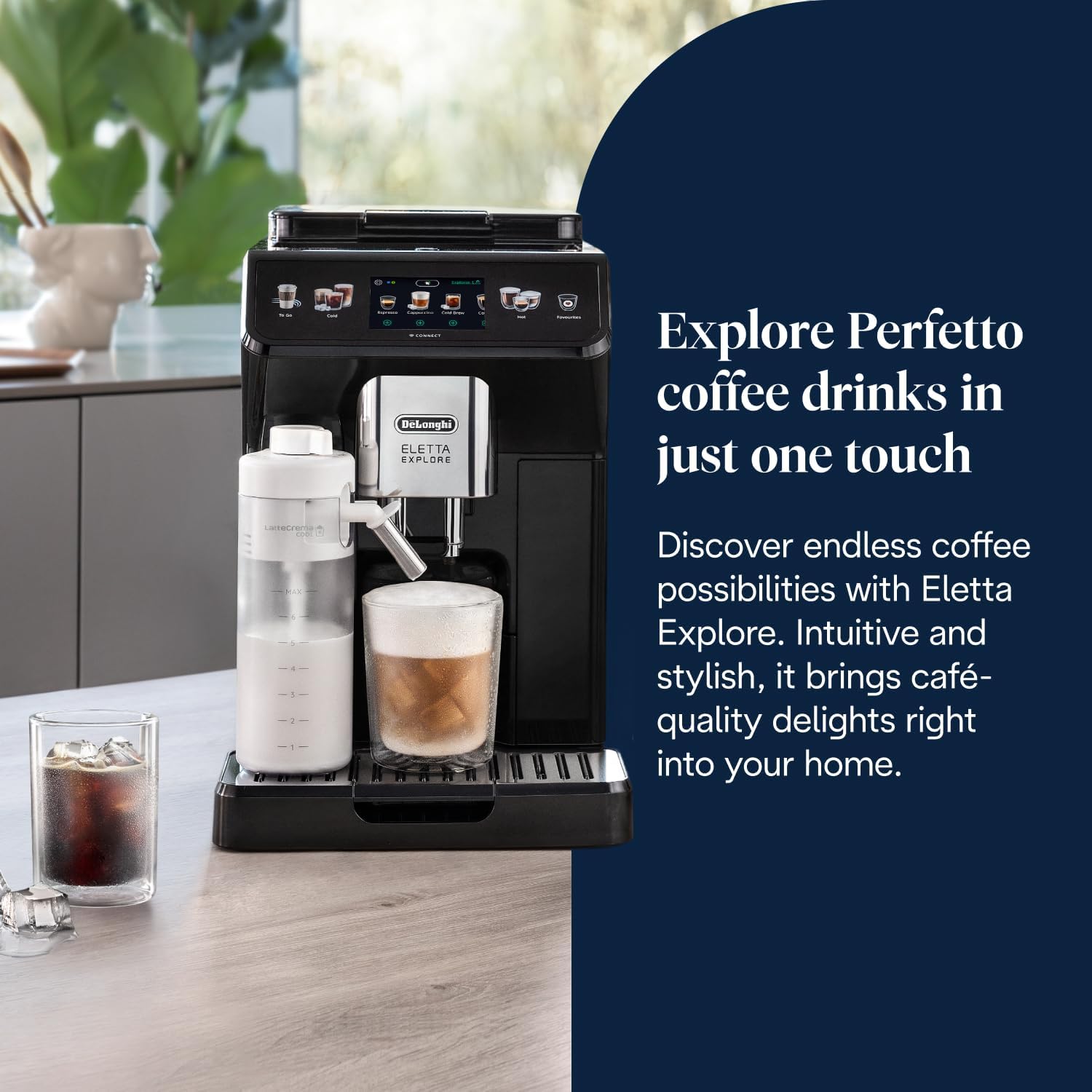Thumbnail 1 de De'Longhi Eletta Explore Cold Brew ECAM452.67.G — Barista Coffee Machine with LatteCrema Hot & Cool