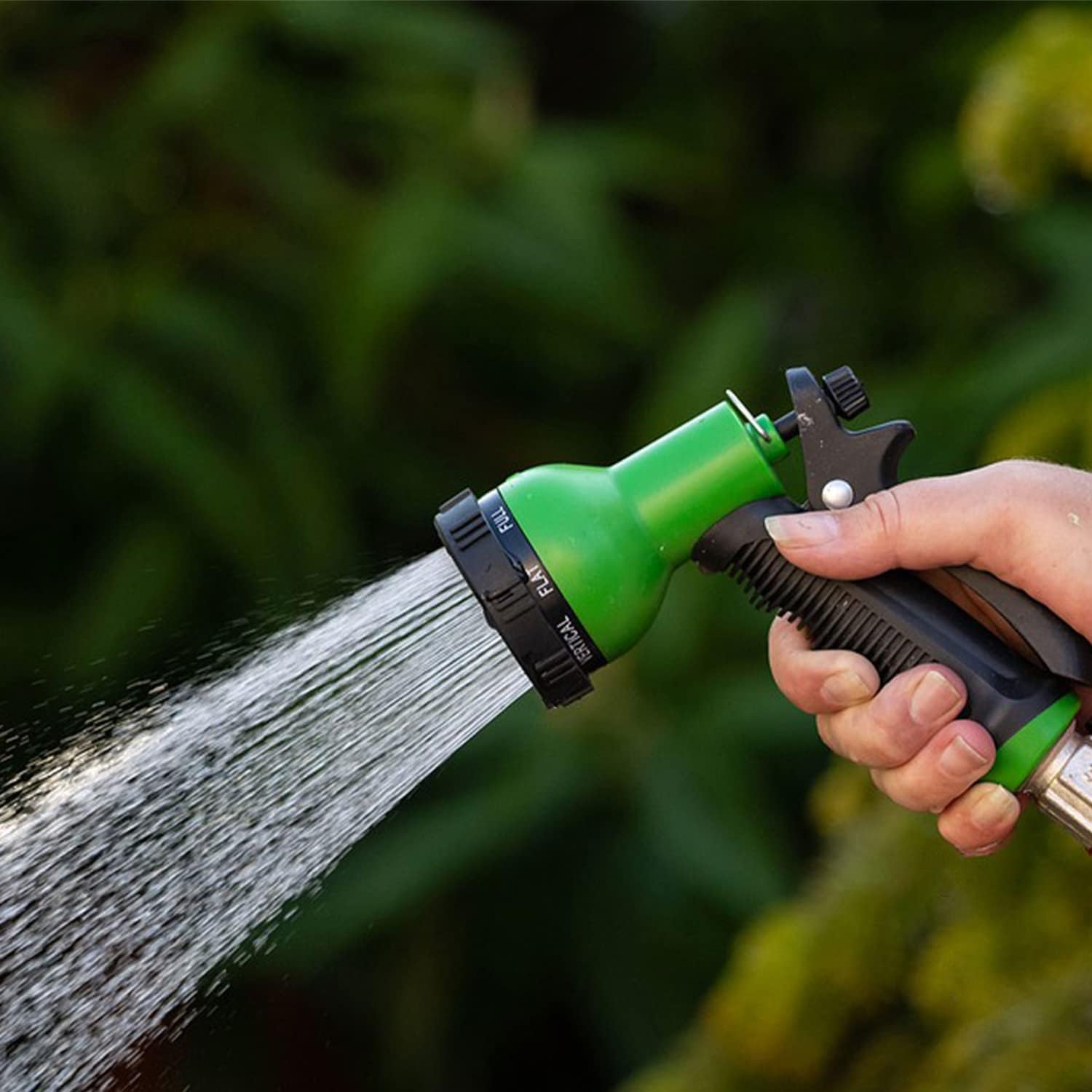 Detalle 2 de Besiter 10-green-yellow Garden Hose Nozzle Sprayer, 2-Pack, 10 Patterns