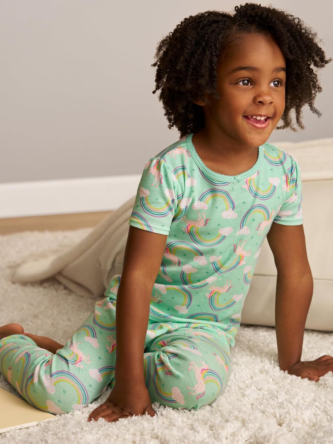 Thumbnail 2 de Simple Joys by Carter's Girls 6-Piece Snug Fit Cotton Pajama Set
