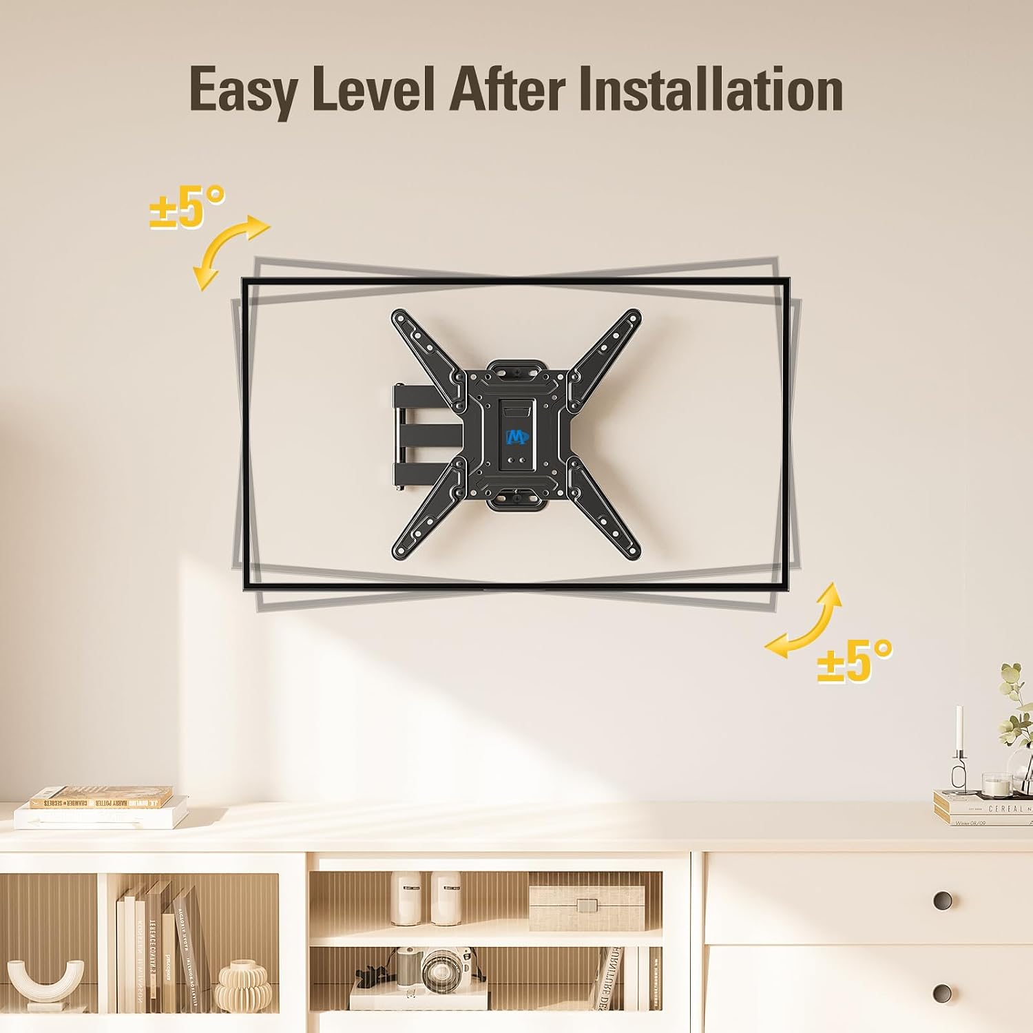 Detalle de Mounting Dream MD2393-MX TV Wall Mount Bracket for 26-55 Inch TVs (Up to 60 lbs) with Full Motion Articulating Arm