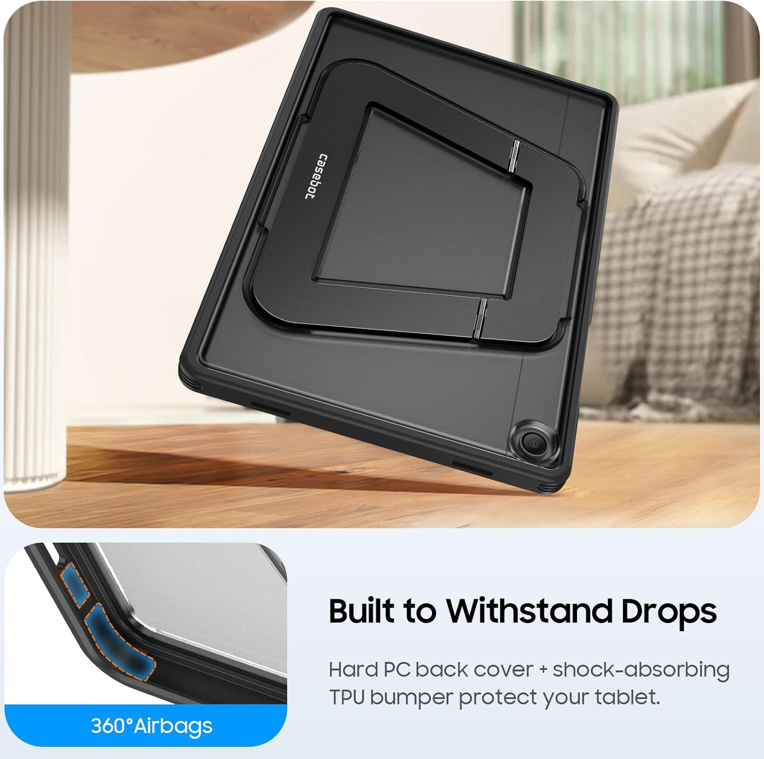 Thumbnail 6 de FINTIE Hülle mit Metallständer für Samsung Galaxy Tab A11 Plus 11" 2025 und Tab A9 Plus 11" 2023 – Stoßfest mit Multi-Winkel-Ständer, Schwarz