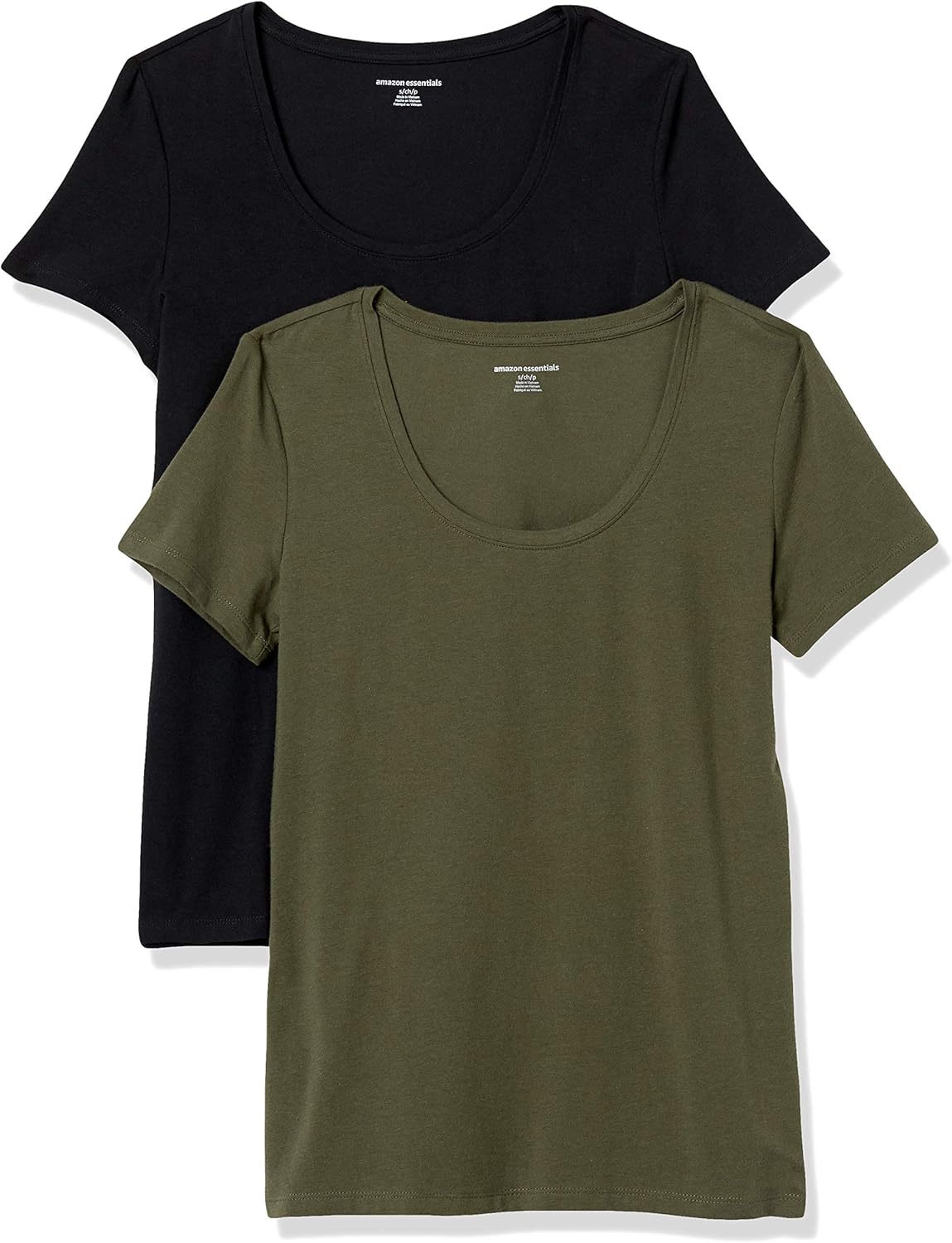 Thumbnail 6 de T-shirt Amazon Essentials con scollo rotondo e maniche corte, vestibilità classica (pacchetto da 2)