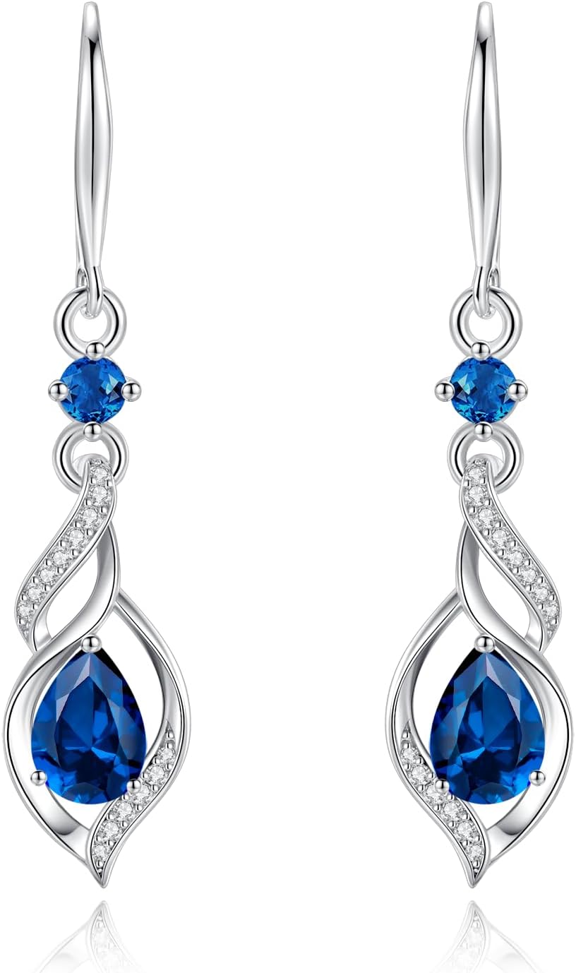 Thumbnail 6 de FANCIME 925 Sterling Silber Alexandrit Hängende Ohrringe – Geburtstags- oder Geschenkidee