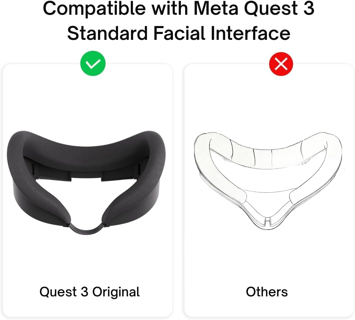 Detalle 2 de AMZDM Face Pad Cover for Meta Quest 3 VR Silicone Cover