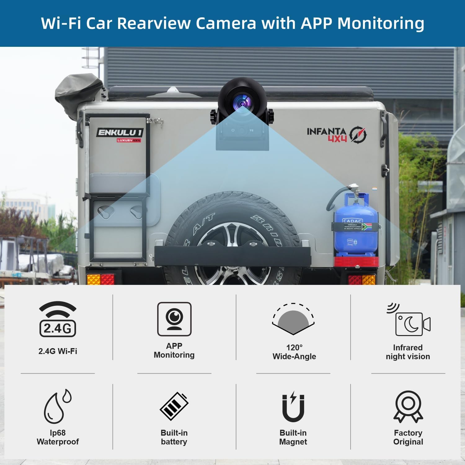 Detalle 2 de Uzone Wireless Reversing Camera 2.4G