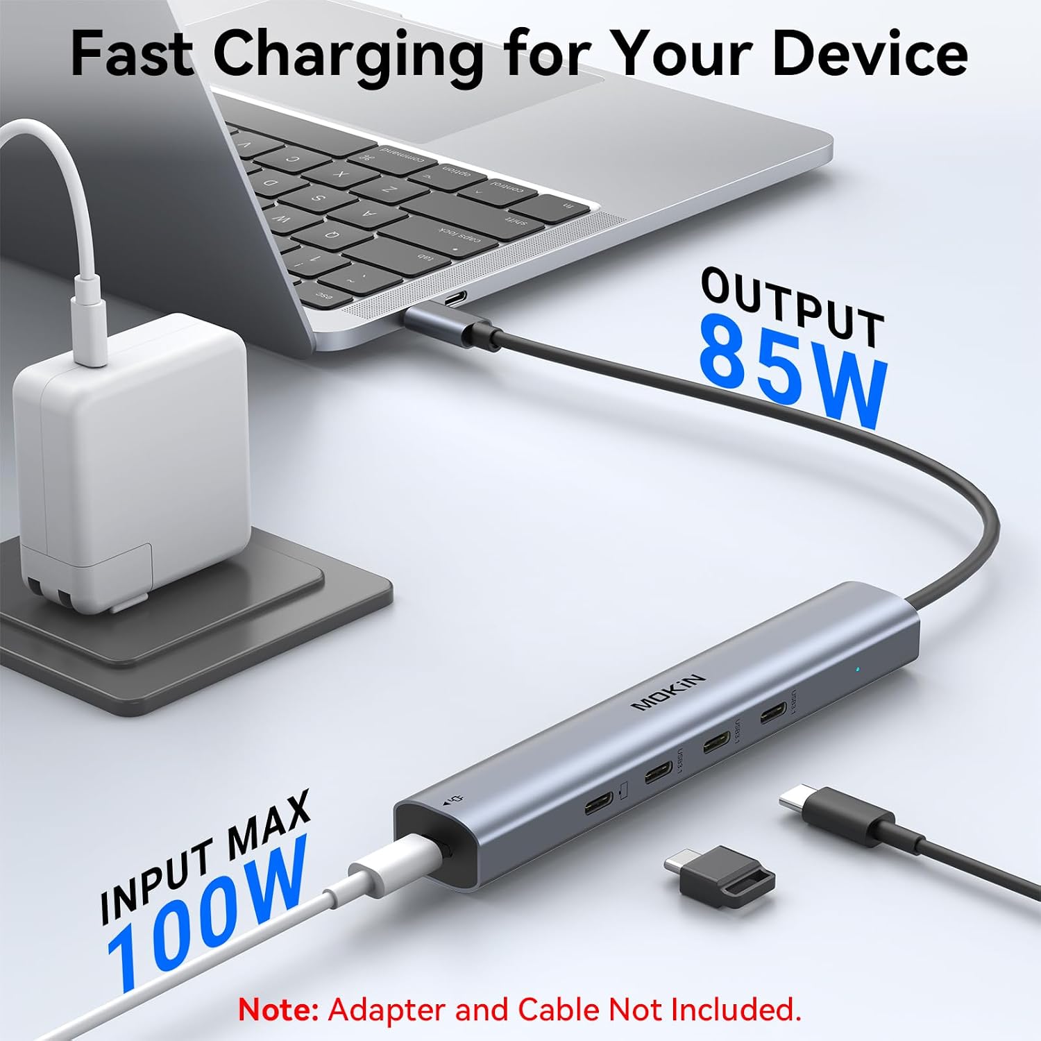 Detalle 2 de MOKiN 6-in-1 USB-C Hub, 4K HDMI at 60Hz, USB 3.0 and microSD
