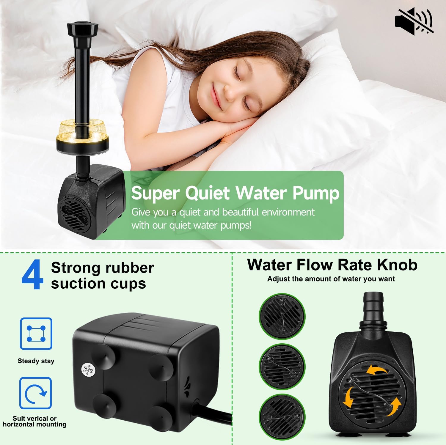 Thumbnail 5 de NATPOW Submersible Water Pump 800L/H