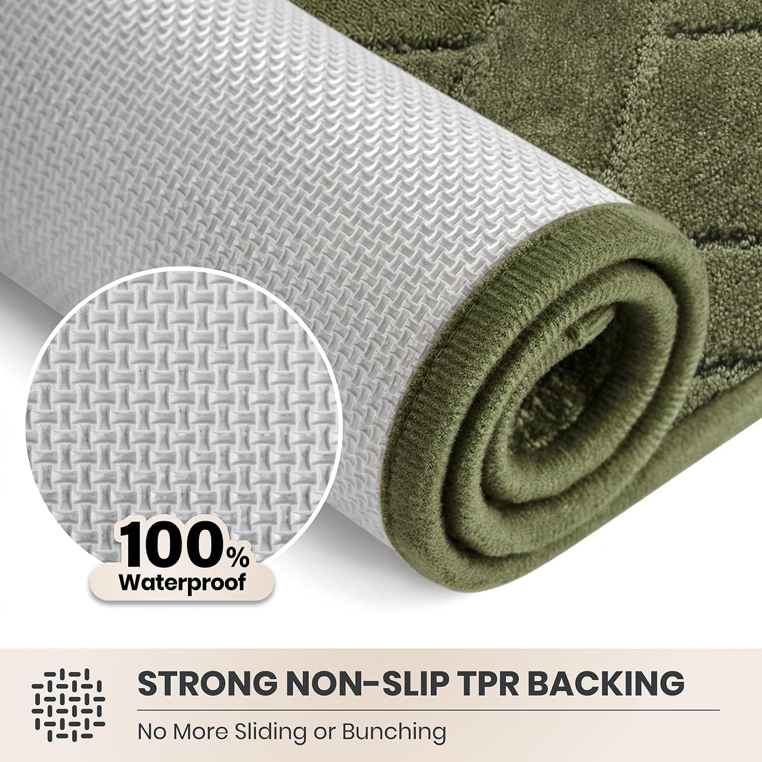 Detalle de Purrugs Dirt Trapping Door Mat 34" x 59" — Non-Slip, Machine-Washable Entry Rug for Muddy Shoes & Paws (Sage Green)