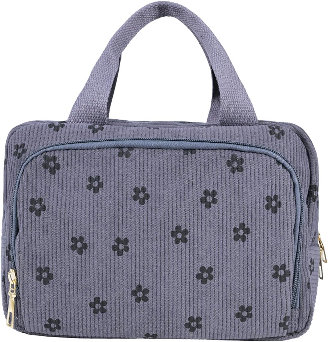Detalle de Funtlend Kulturtasche Damen aus Cord mit Aufhängung – mittelgroße Kulturbeutel für Reise & Alltag