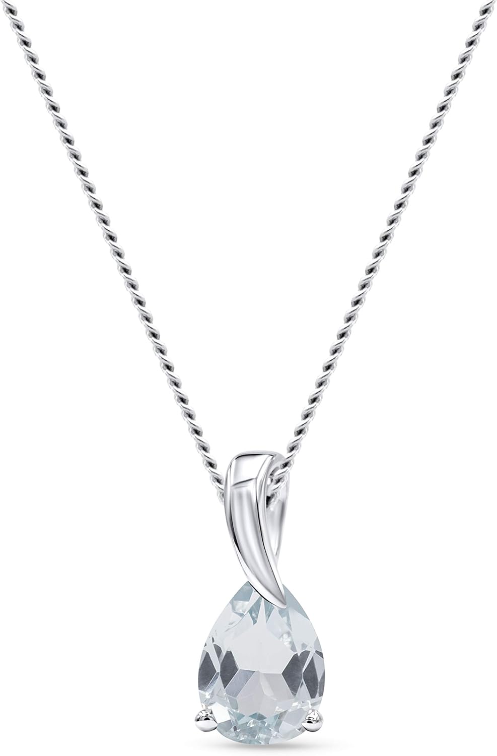Thumbnail 4 de Collana da donna Miore in Oro Bianco/Oro Giallo 9KT 375 con pendente e pietre preziose – 45 cm