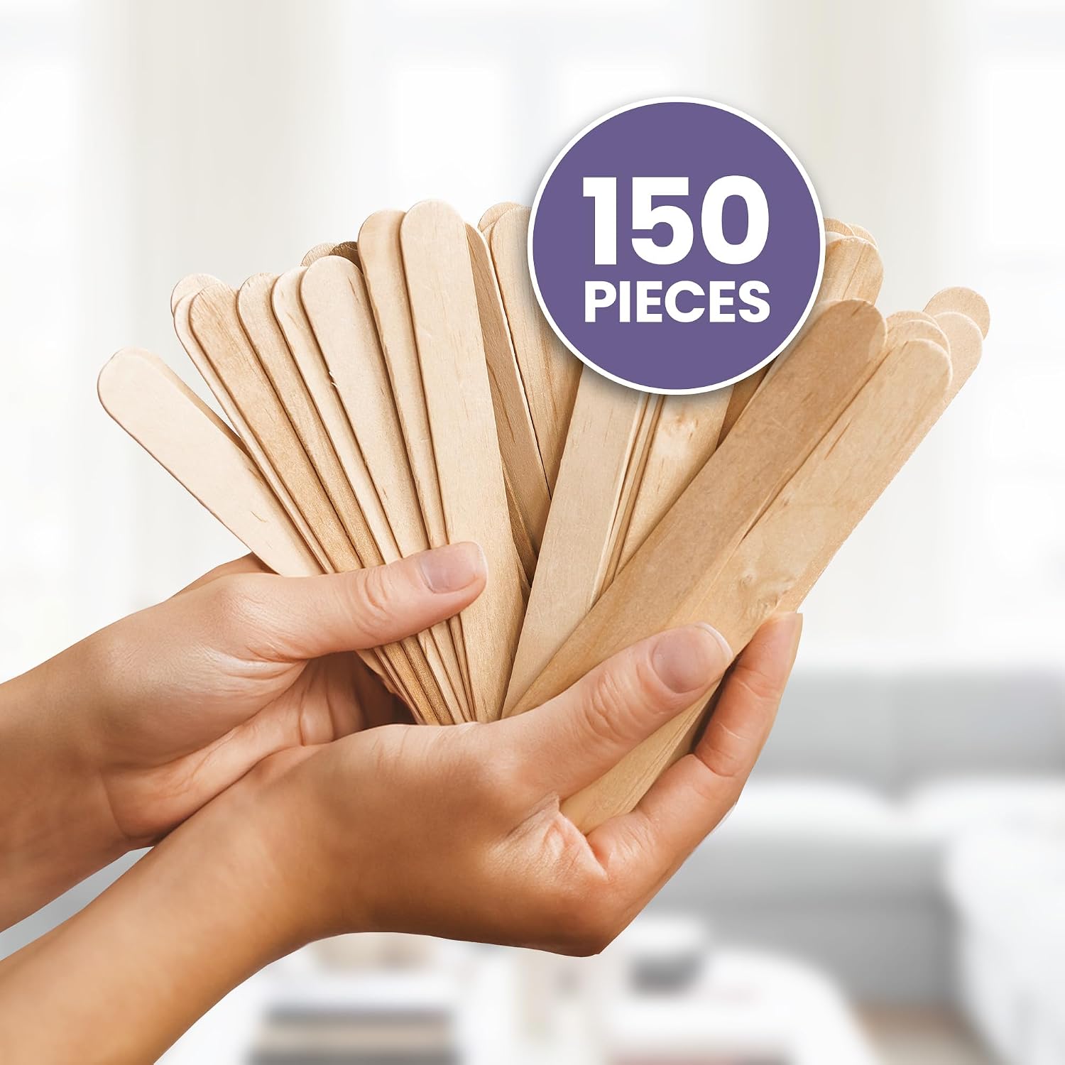 Thumbnail 2 de Tress Wellness Waxing Sticks for Hair Removal — Premium 150-Count Splinter-Free Wooden Wax Sticks