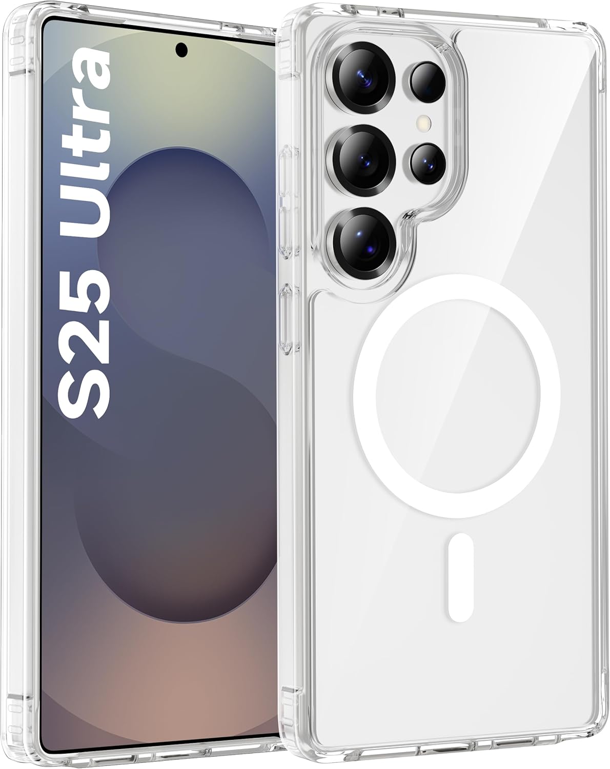 Detalle de ORETECH Magnetic Case for Samsung Galaxy S25 Ultra – Ultra Slim, Clear, MagSafe-Criendly