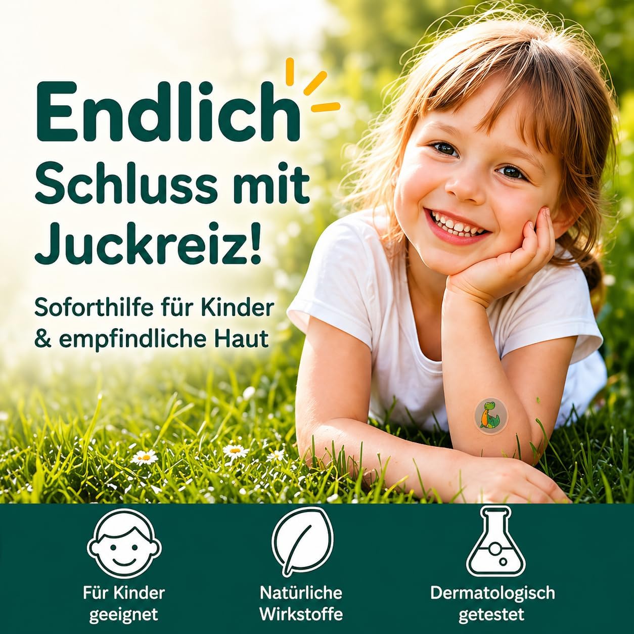 Detalle 2 de Recotin Mückenpflaster – 30 Stück, natürliche Wirkstoffe, dermatologisch getestet