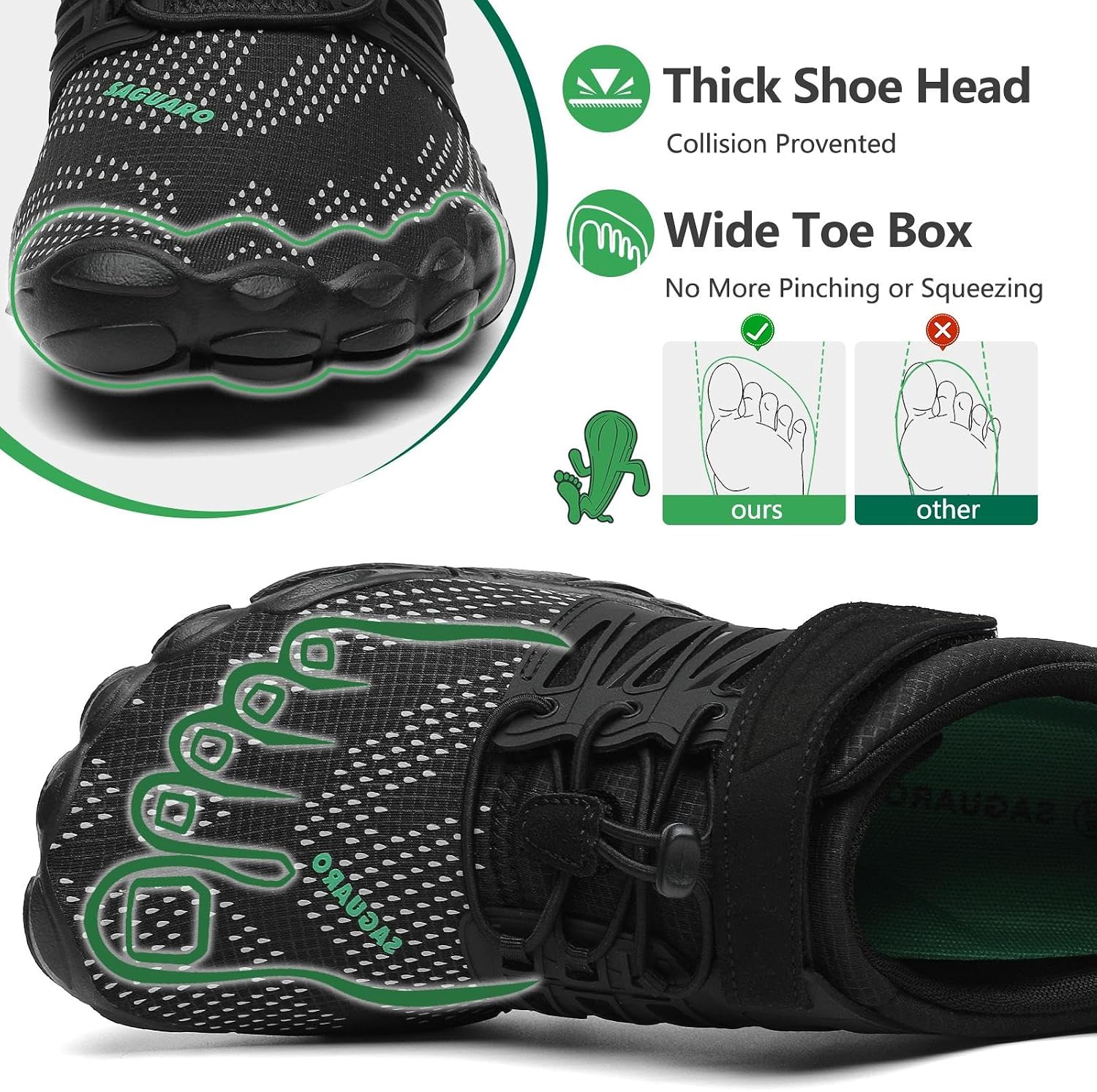 Detalle de SAGUARO chaussures de trail barefoot