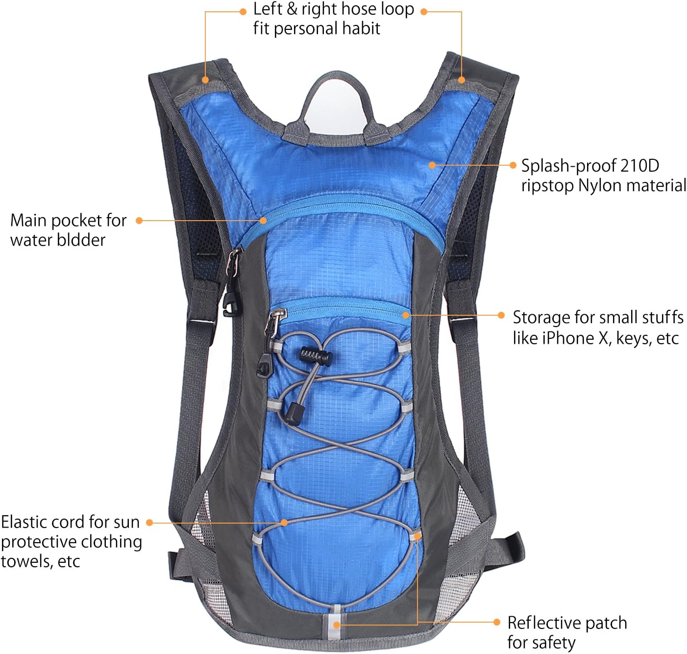 Detalle 2 de Hydration backpack with 2L water bladder