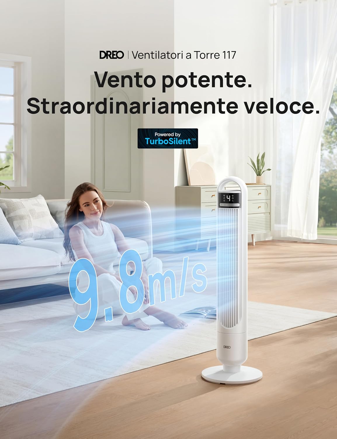 Thumbnail 1 de Dreo Ventilatore a torre silenzioso 23 dB