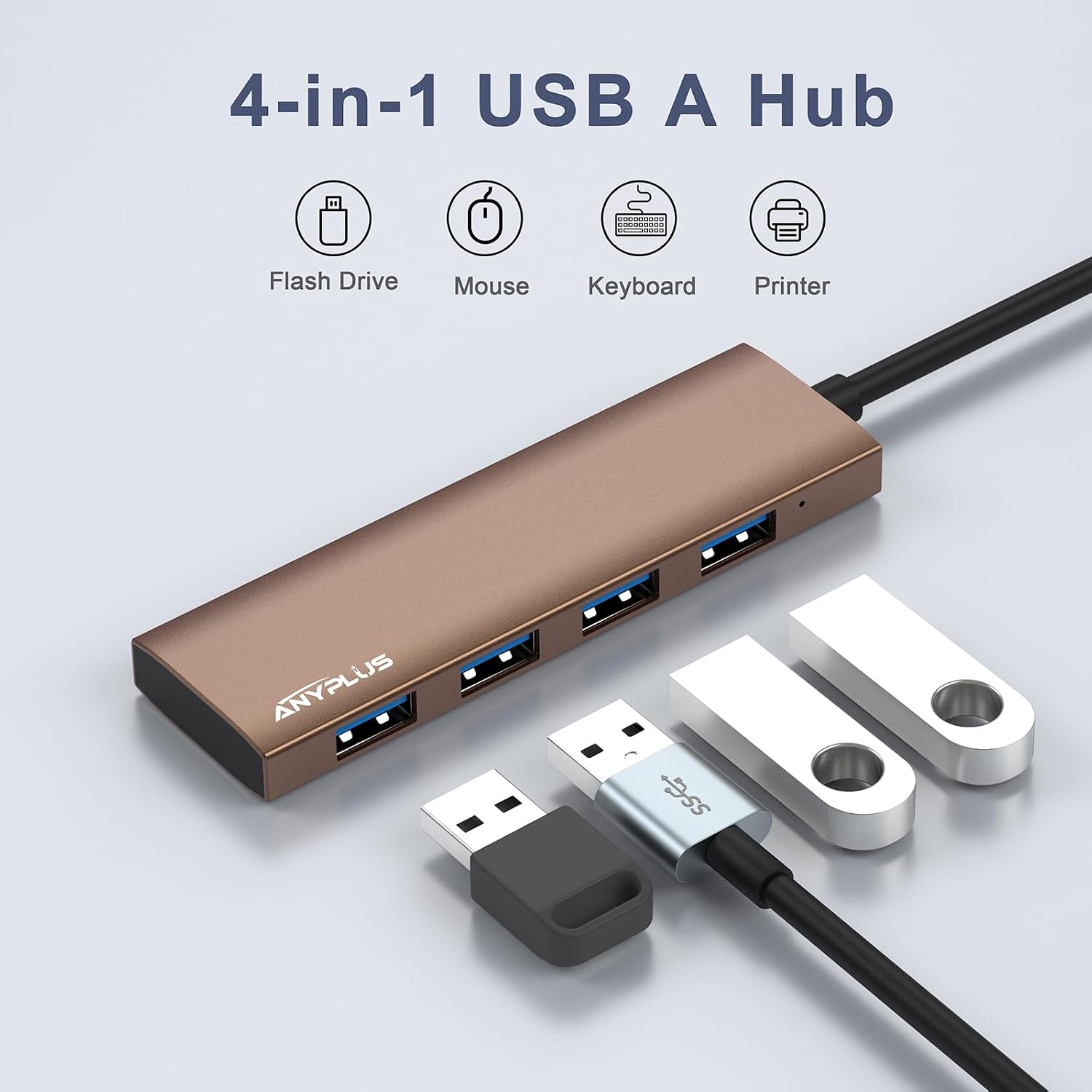 Detalle de ANYPLUS USB 3.0 Hub 4‑Port Ultra Slim