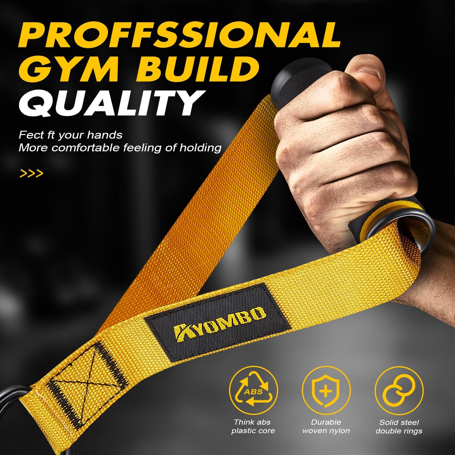 Thumbnail 2 de Ayombo Resistance Band Handle heavy-duty cable machine attachment with stainless D-ring