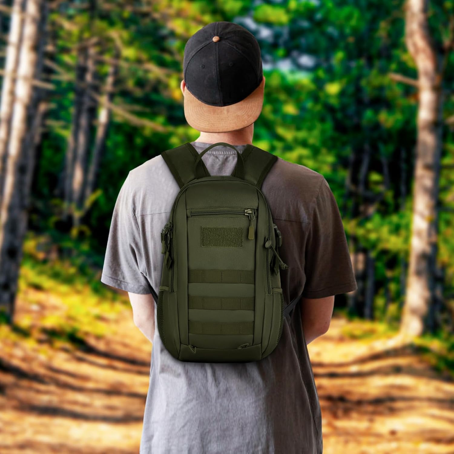 Detalle 2 de HUNTVP Small Backpack 10L/20L/30L: Compact Tactical Rucksack for Everyday Adventures