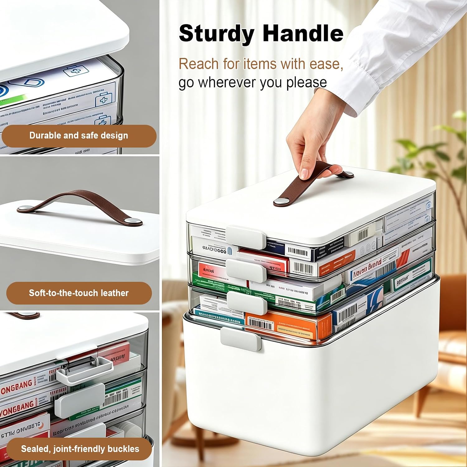Thumbnail 4 de MOPUP 4-Tier Organizer: Multi-Purpose Storage for Medicine, Craft, and More