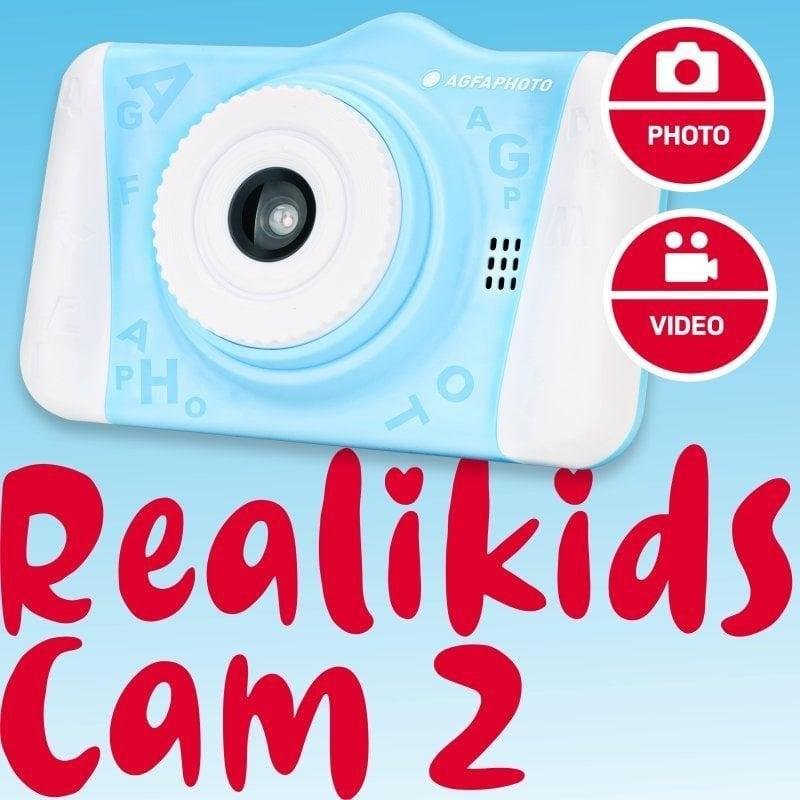Thumbnail 2 de AgfaPhoto Realikids Cam 2 azul: cámara infantil con pantalla 3,5" y filtros selfie