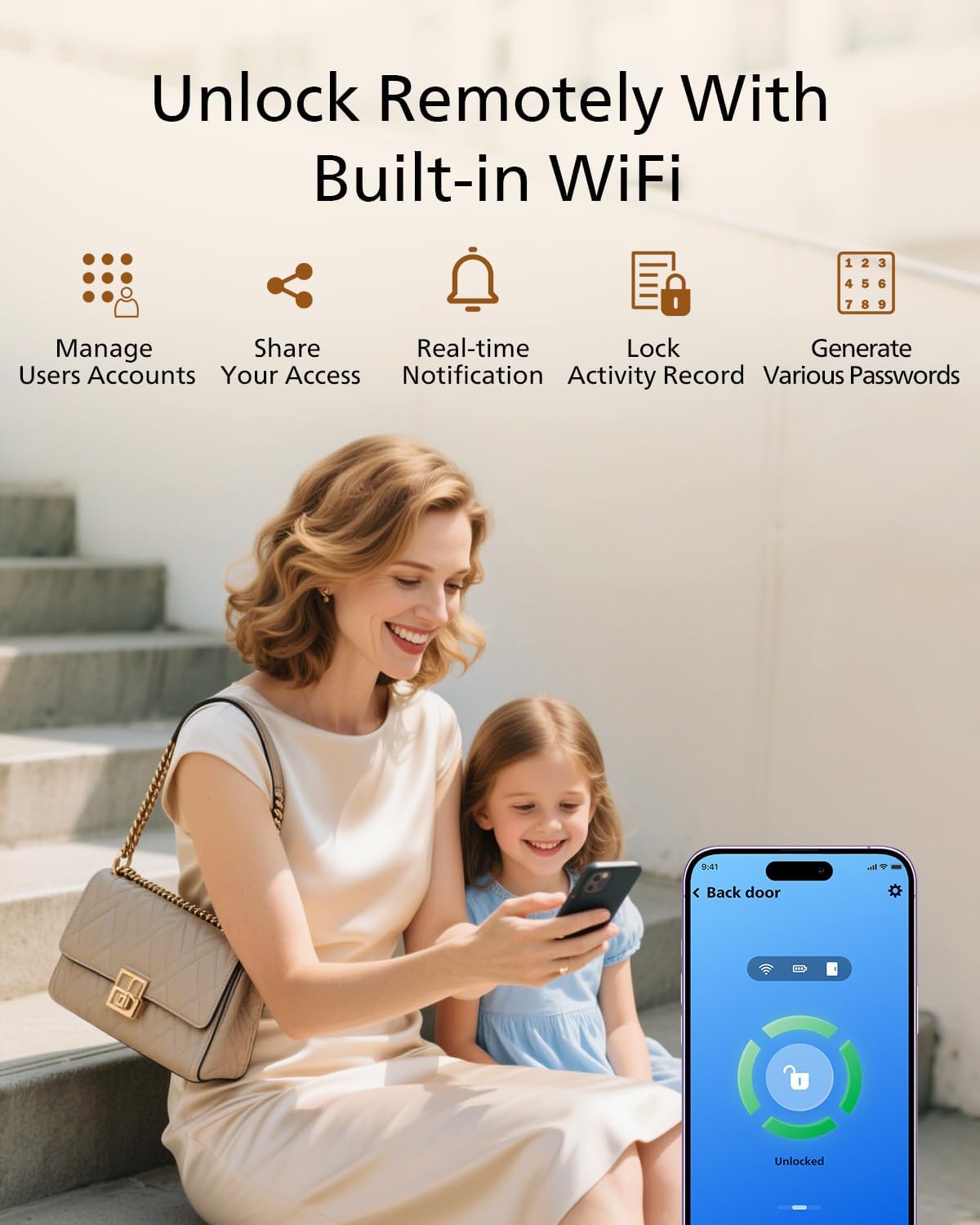Thumbnail 1 de Philips Wi-Fi Smart Deadbolt Lock with Fingerprint, Passcode and Remote Access