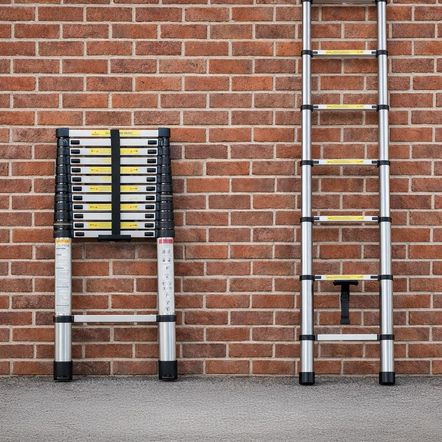 Detalle de Neo Extendable Portable Foldable Telescopic Ladder (4.6M) – EN131 certified