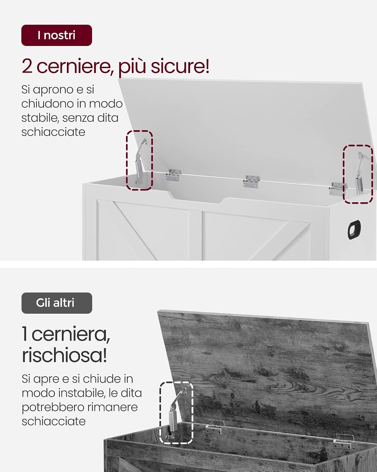 Thumbnail 5 de VASAGLE LSB060T14 panca portaoggetti 100×40 cm