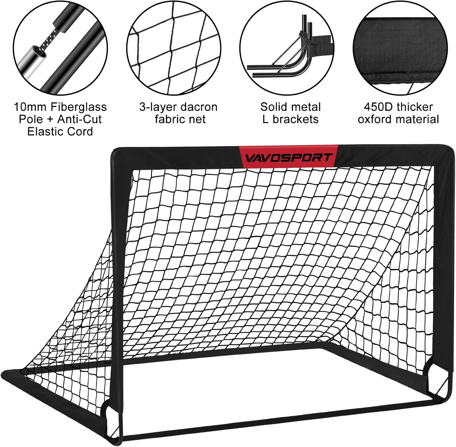 Detalle de Kids Soccer Goals 4' x 3' Set