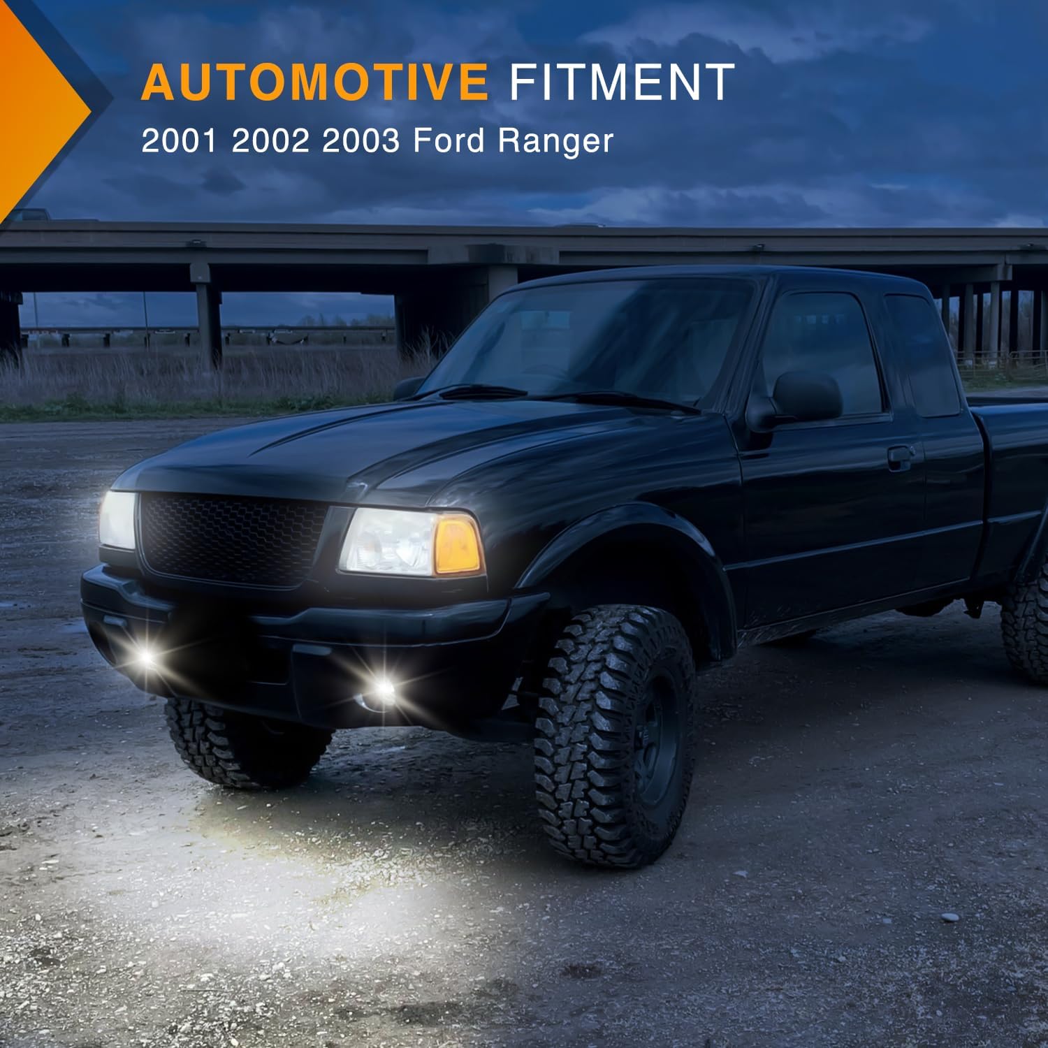 Detalle 1 de Nilight Fog Lights Assembly for 2001-2003 Ford Ranger (w/ H10 12V 42W bulbs, clear lens)