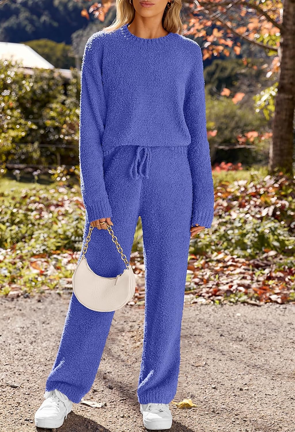 Detalle de MEROKEETY Women's Fleece Lounge Set