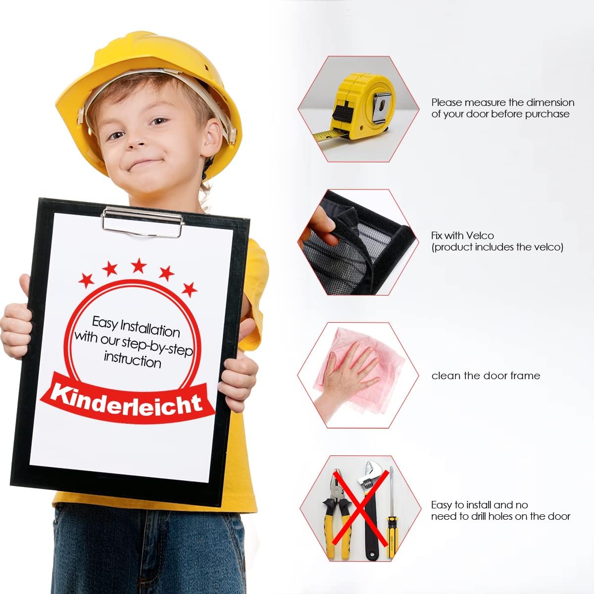 Thumbnail 4 de MYCARBON Zanzariera Magnetica 130x240 cm – Zanzariera Porta Finestra a Calamita