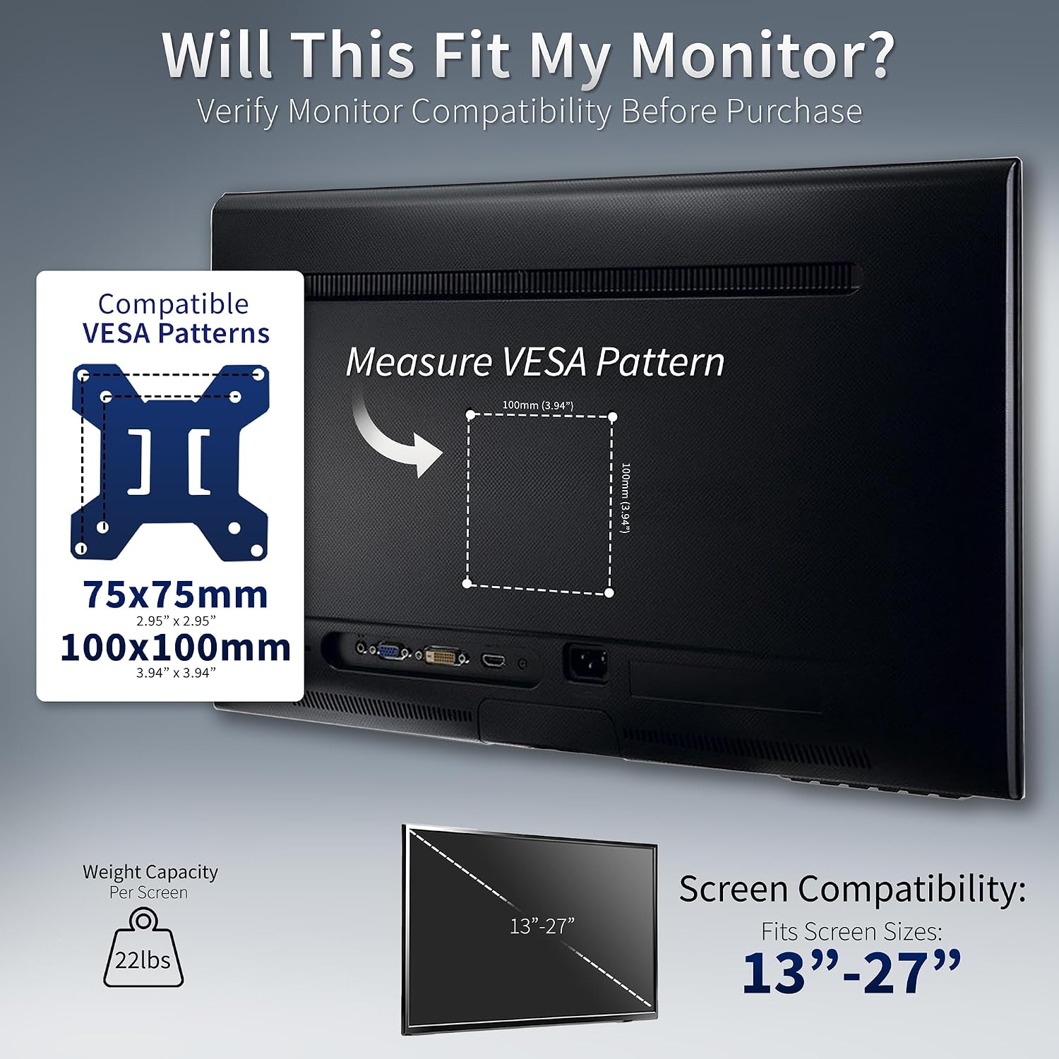 Thumbnail 6 de VIVO STAND-V002F Dual Monitor Desk Stand for 2 Screens