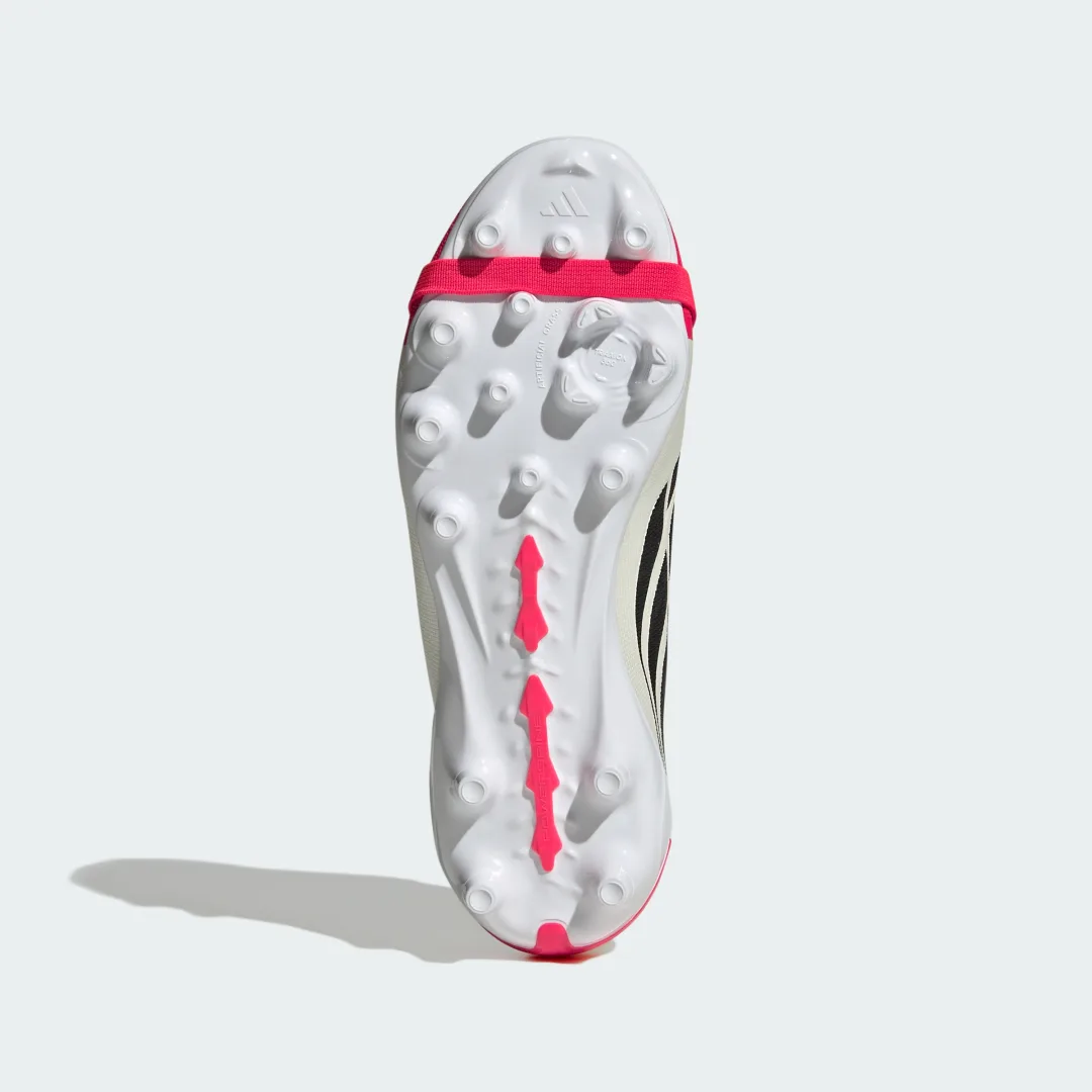 Detalle 2 de Bota de fútbol Predator LEAGUE para césped artificial de Adidas — lengüeta plegable, roja