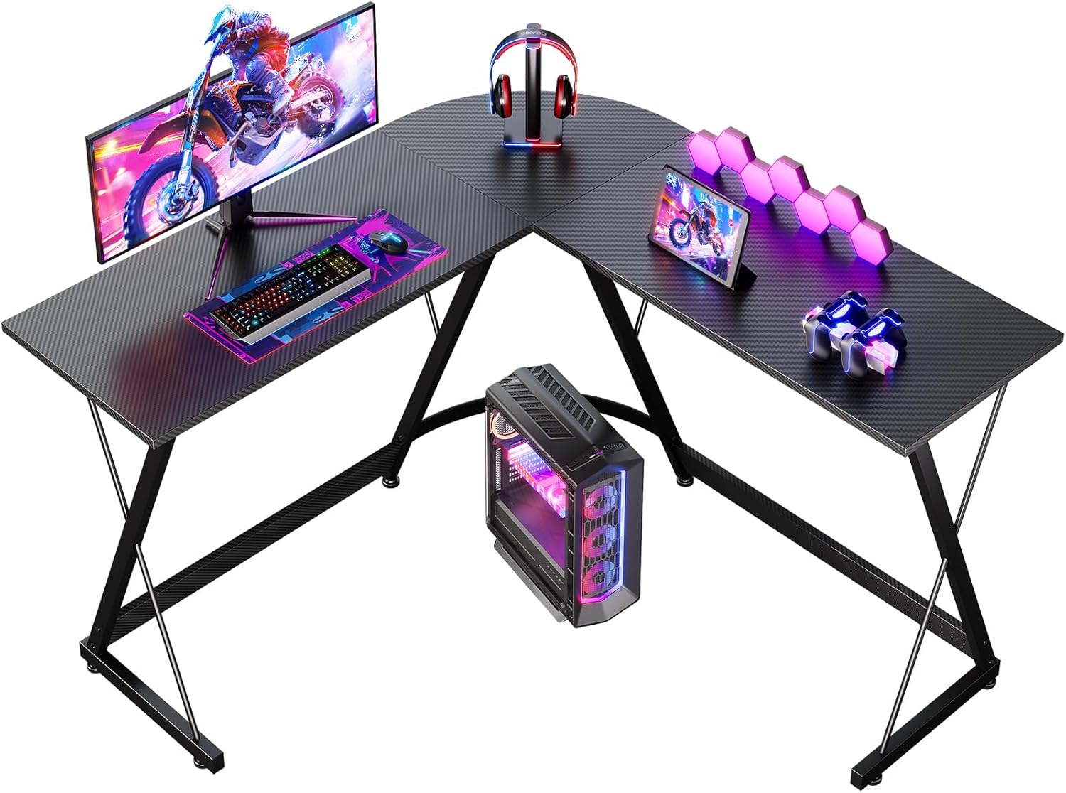Detalle de ODK Scrivania Gaming angolare 120x120 cm