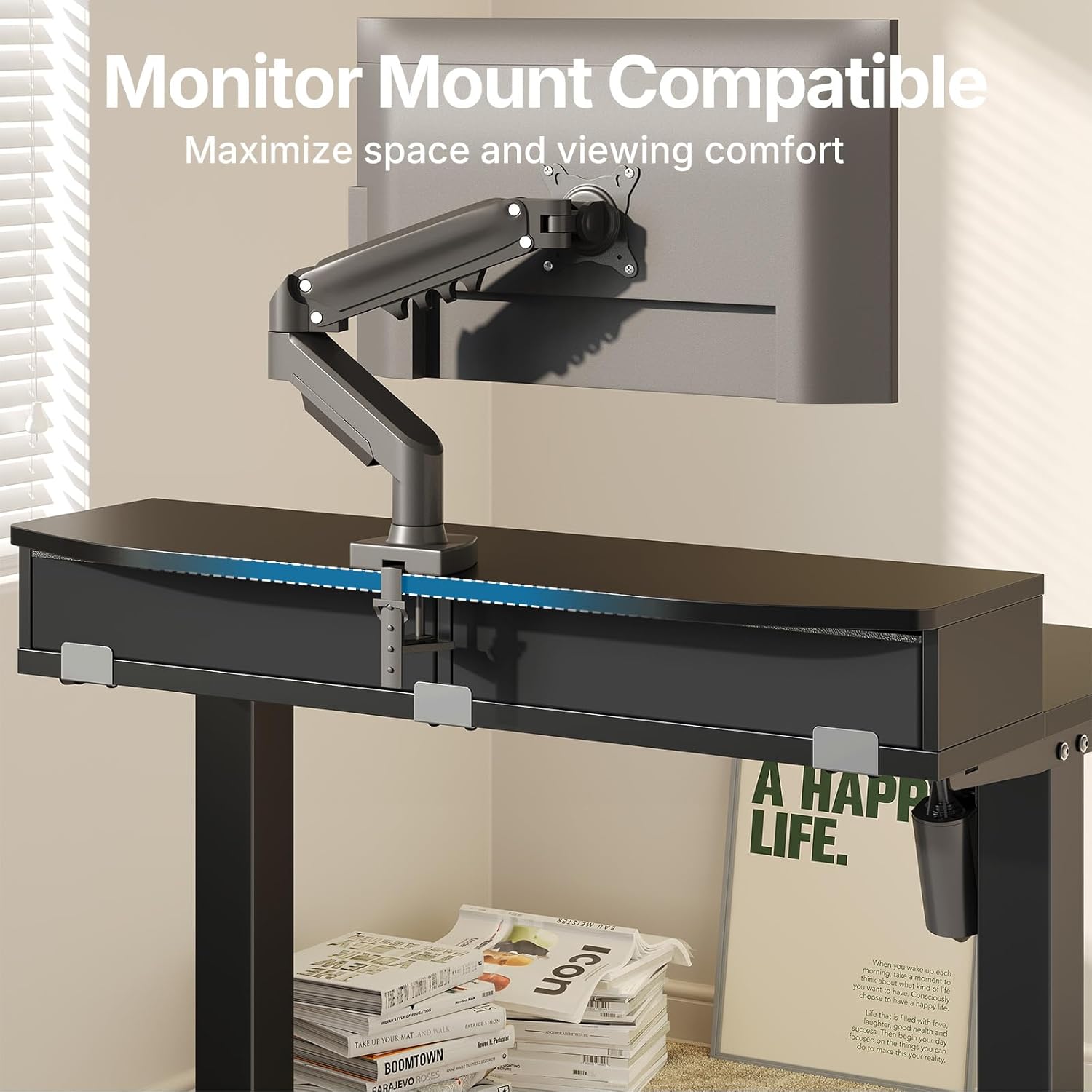 Thumbnail 4 de HUANUO 80 x 53 cm Electric Standing Desk with Drawers