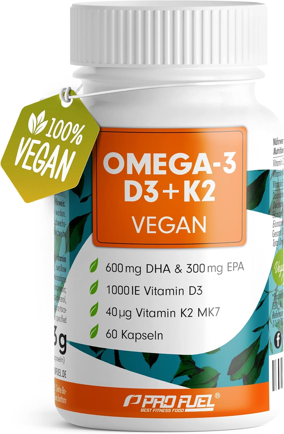 Detalle de Omega-3 vegan 1100 mg Tagesdosis đź’Š