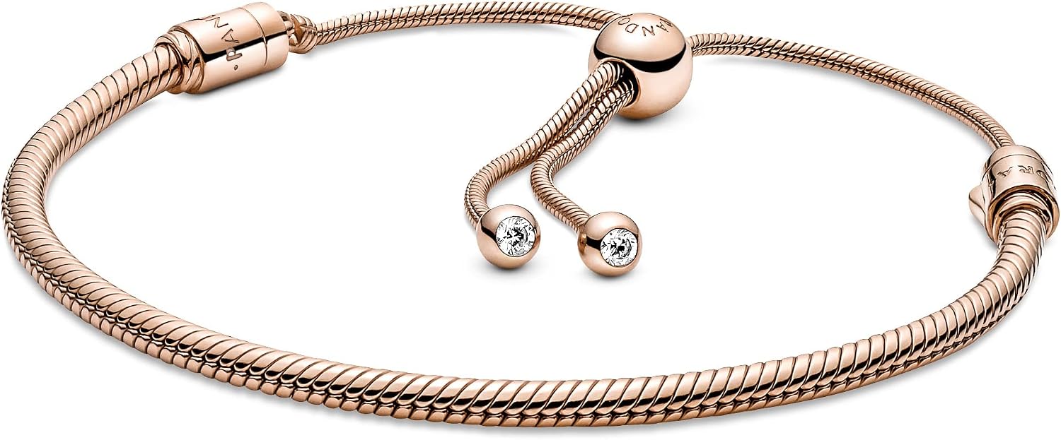 Thumbnail 6 de PANDORA Moments Schiebeverschluss Schlangen-Gliederarmband – Sterling-Silber, Größe 28