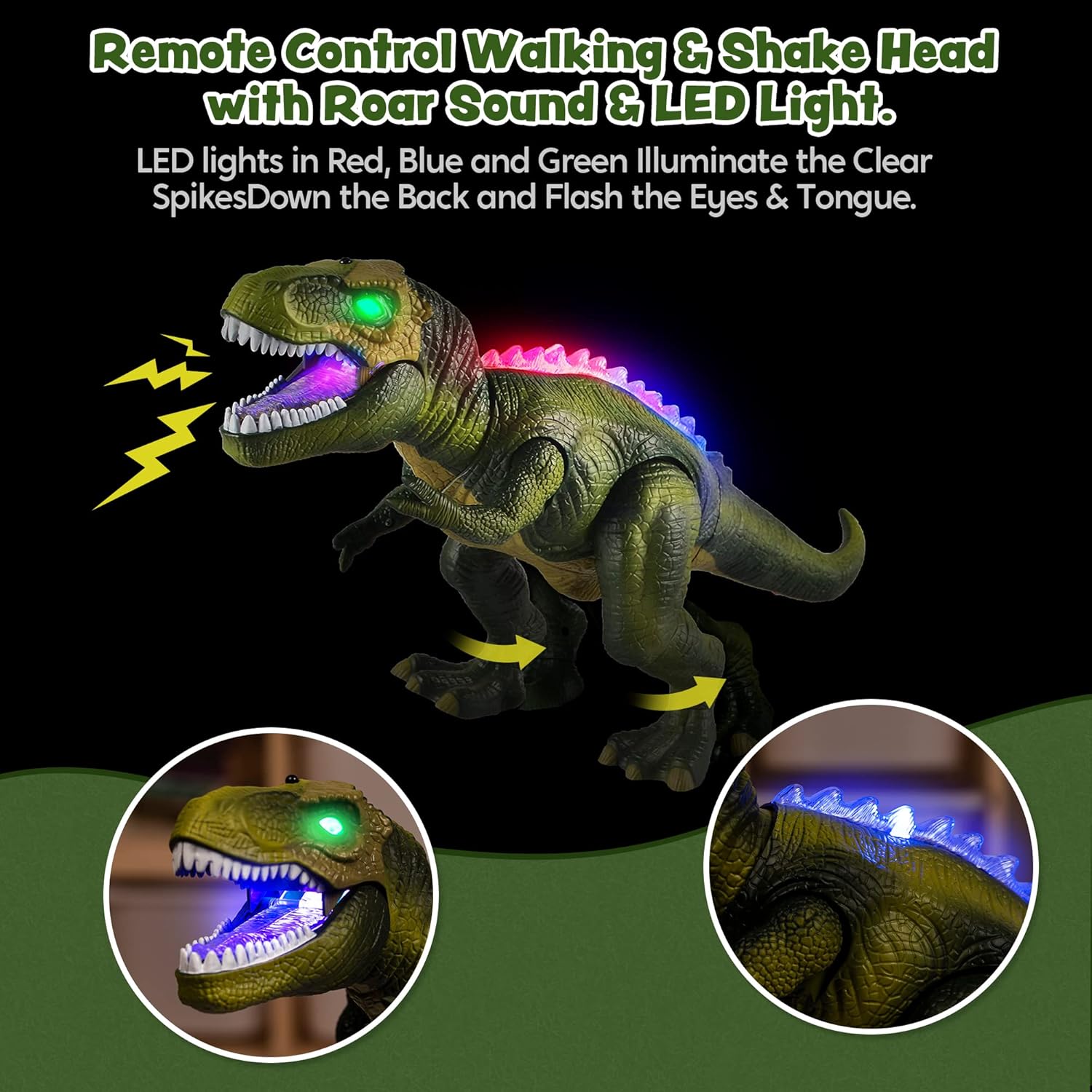 Detalle de JOYIN Dinosaurio T-Rex control remoto 3 años