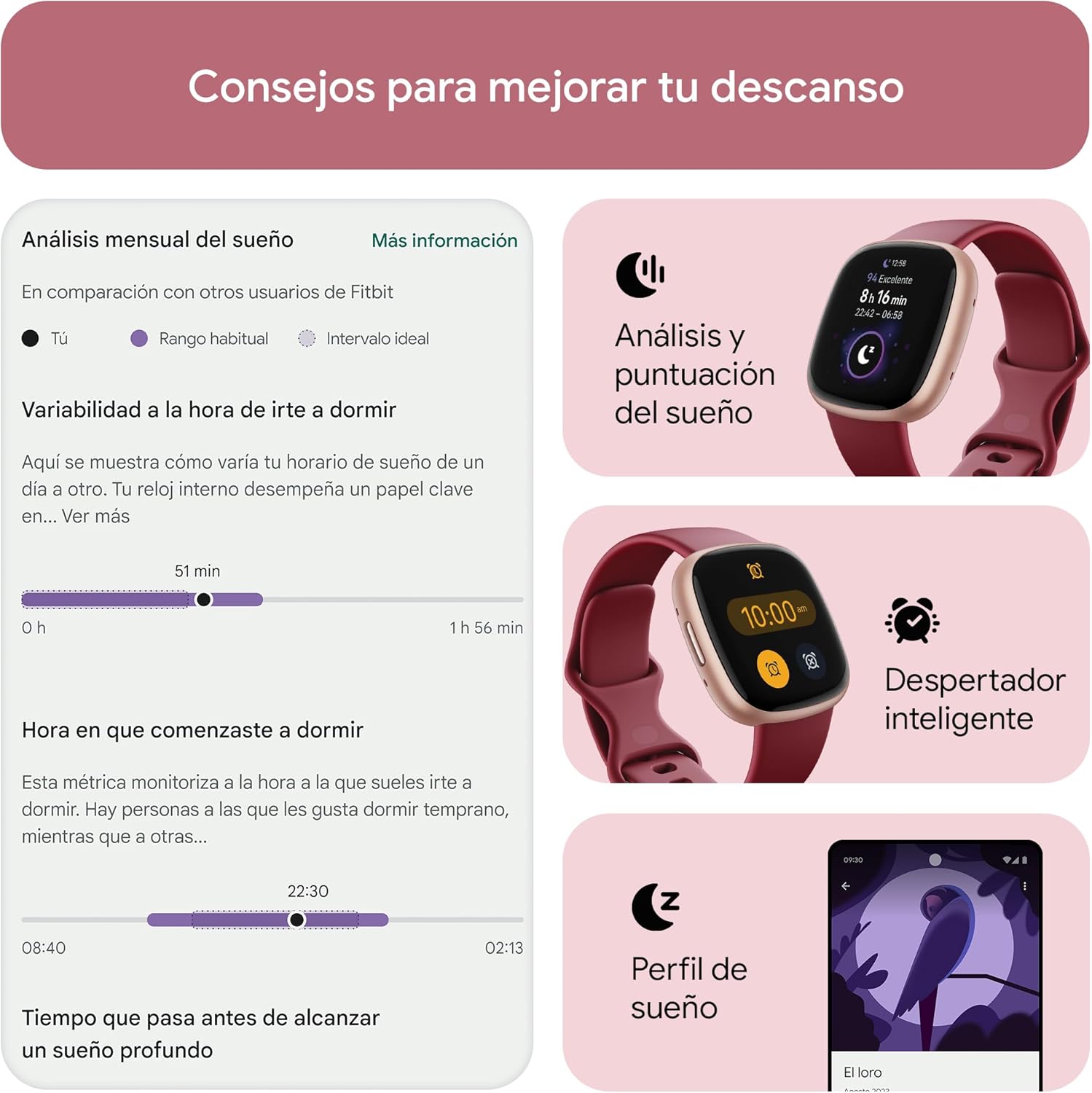 Thumbnail 4 de Google Fitbit Versa 4: Smartwatch fitness con GPS y larga batería