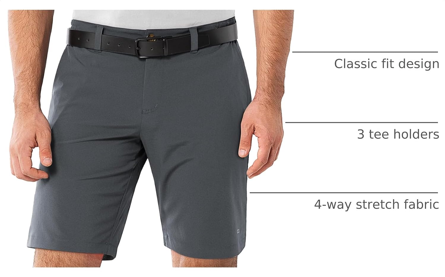 Detalle 2 de 33,000ft Men’s 9-Inch Dry Fit Stretch Golf Shorts (UPF 50+) with Pockets