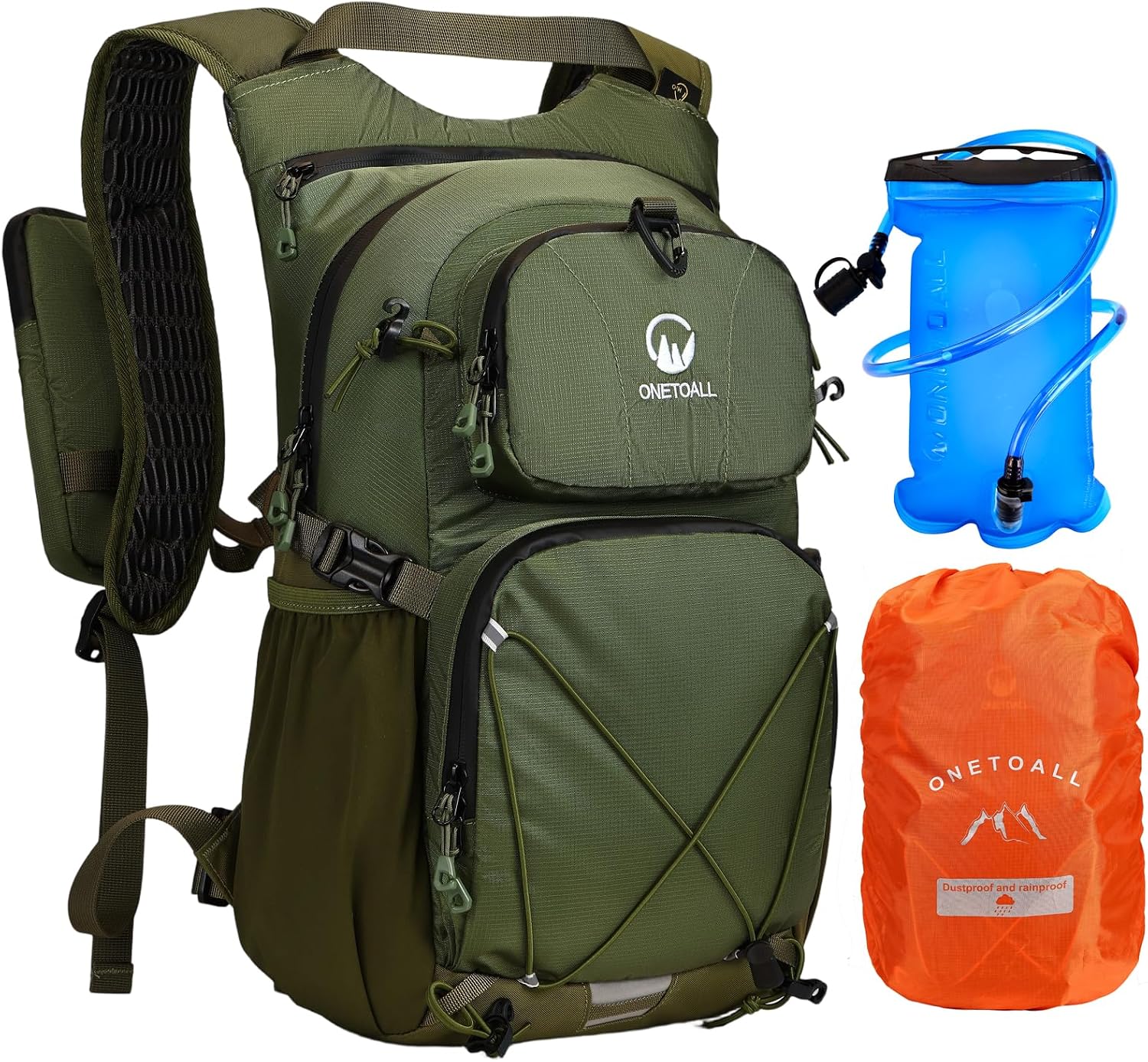 ONETOALL Hydration Backpack with 2L Water Bladder and 22L Capacity